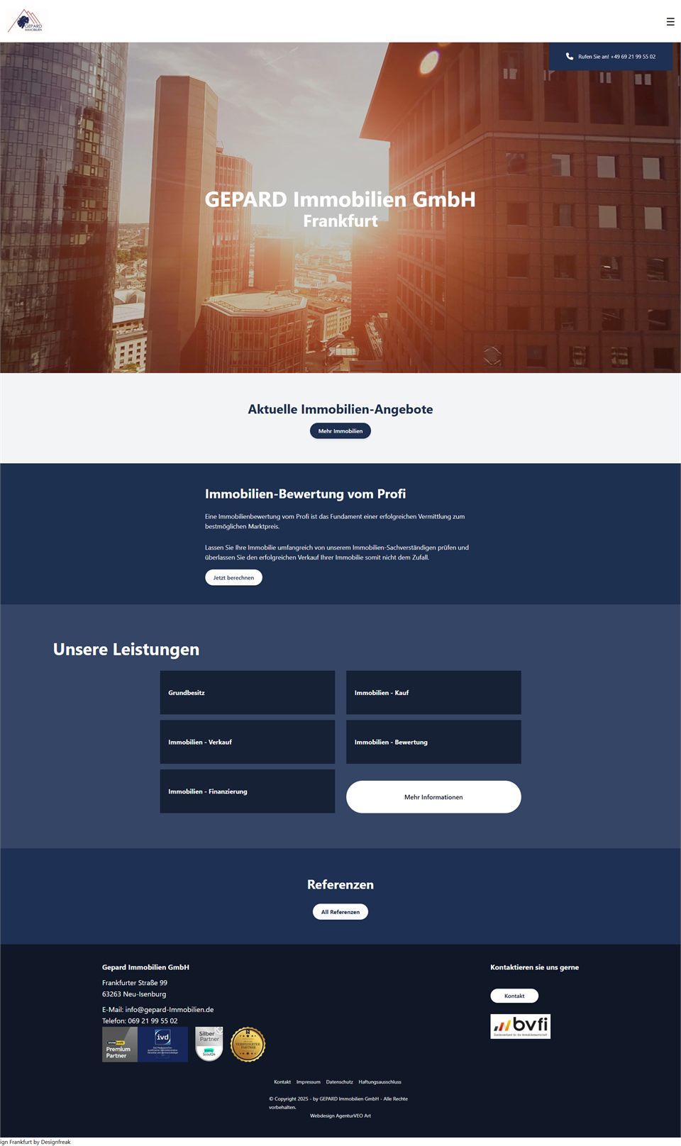 Screenshot Gepard Immobilien